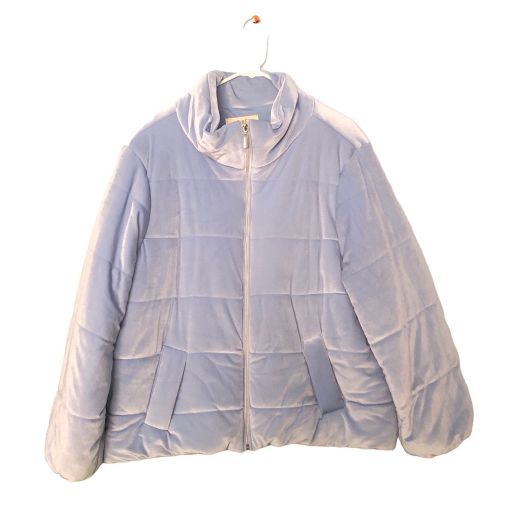 Blue Velvet Puffer Jacket